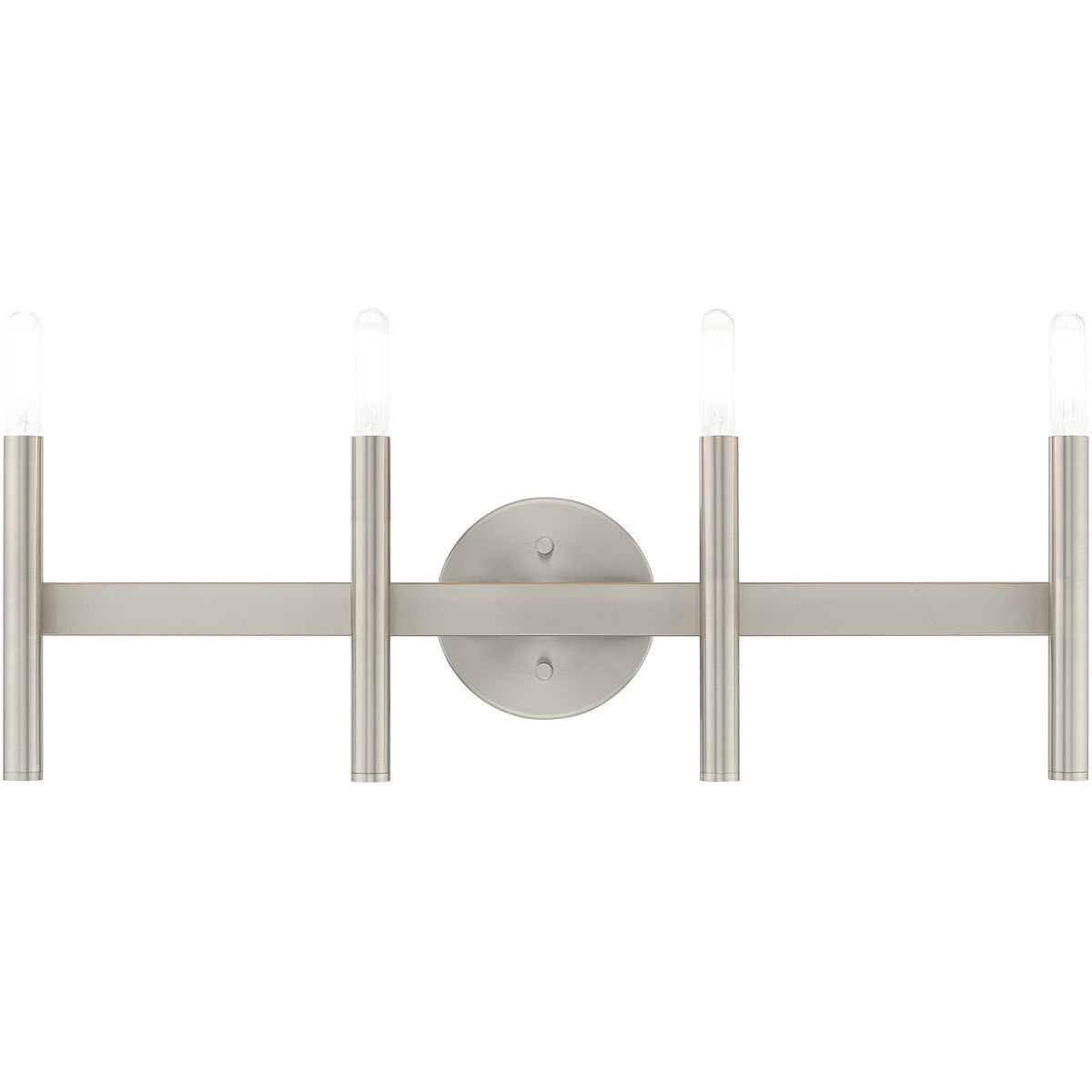 Livex Lighting Copenhagen Collection 4 Lt Brushed Nickel ADA Bath Vanity in Brushed Nickel 10344-91