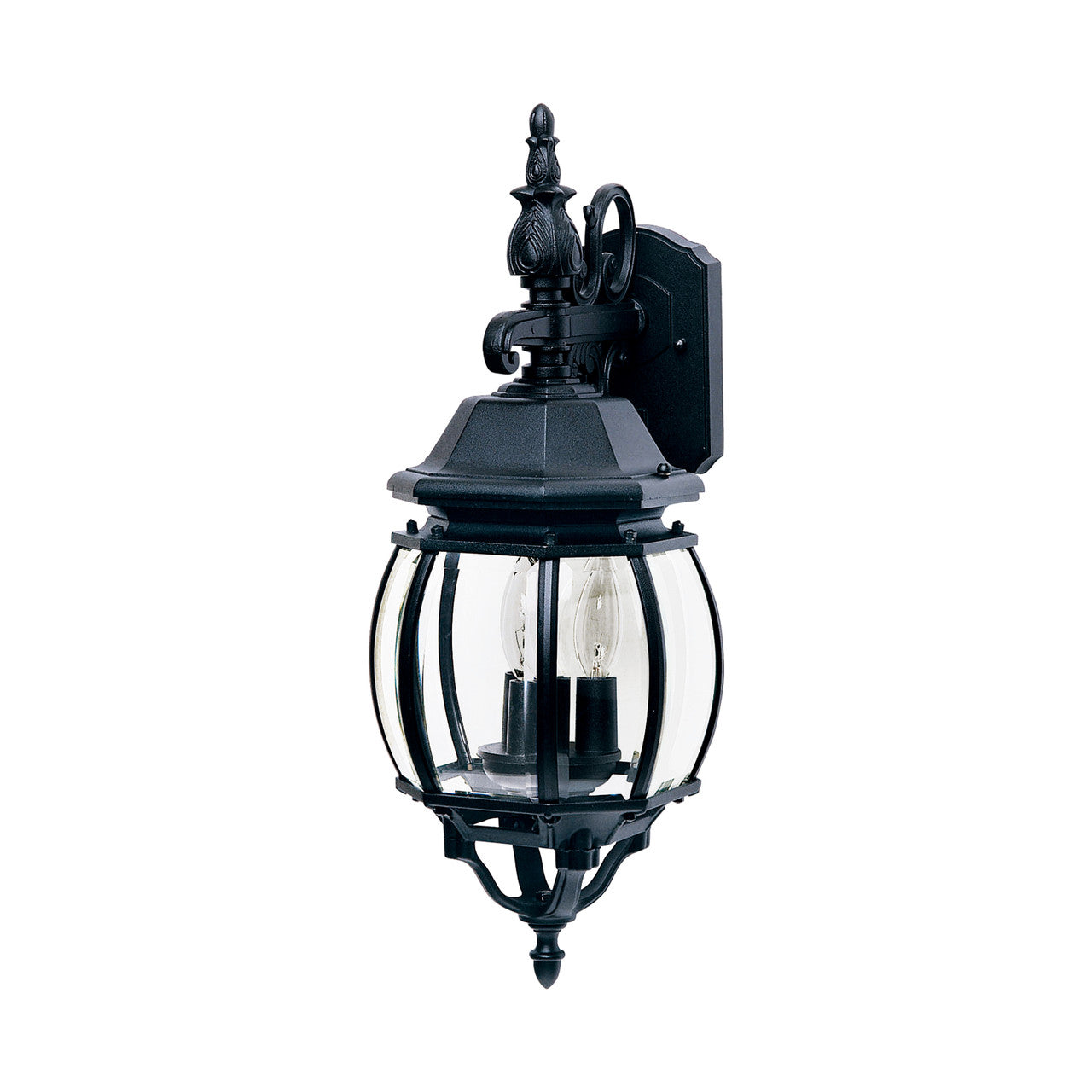 Maxim Crown Hill 3-Light Outdoor Wall Lantern in Black 1034BK