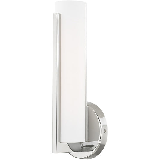 Livex Lighting Visby Collection 10W LED Polished Chrome ADA Wall Sconce in Polished Chrome 10351-05