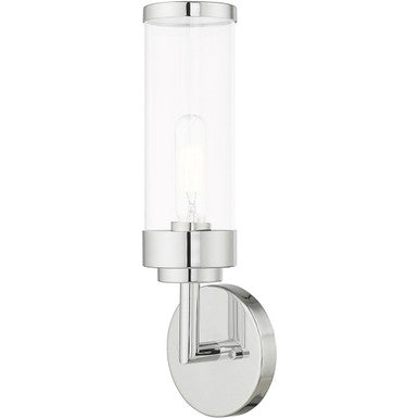 Livex Lighting Hillcrest Collection 1 Lt Polished Chrome ADA Wall Sconce in Polished Chrome 10361-05