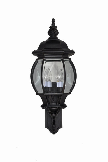 Maxim Crown Hill 4-Light Outdoor Wall Lantern in Black 1037BK