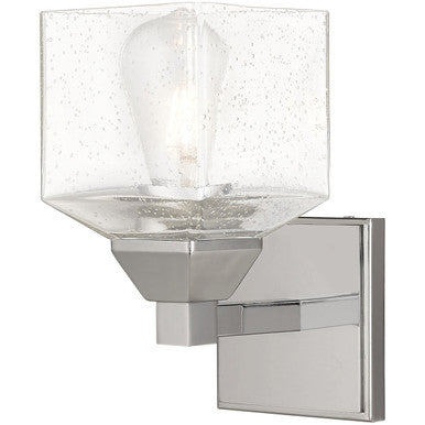 Livex Lighting Aragon Collection 1 Lt Polished Chrome Wall Sconce in Polished Chrome 10381-05