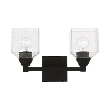 Livex Lighting Aragon Collection  2 Light Black Vanity Sconce in Black 10382-04