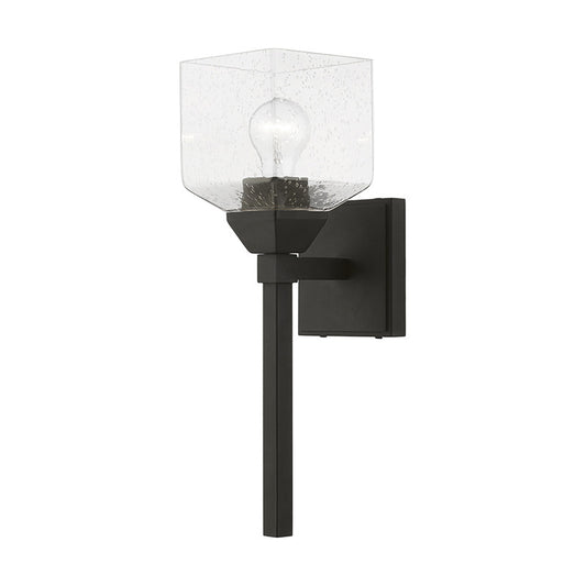 Livex Lighting Aragon Collection  1 Light Black Vanity Sconce in Black 10389-04