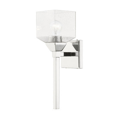 Livex Lighting Aragon Collection  1 Light Polished Chrome Vanity Sconce in Polished Chrome 10389-05