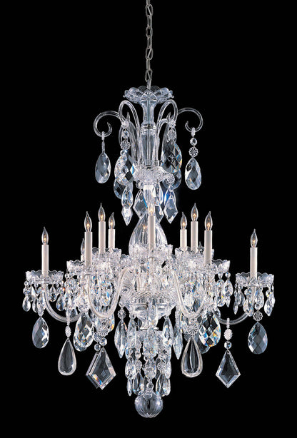 Crystorama Traditional Crystal 12 Light Hand Cut Crystal Polished Chrome Chandelier 1045-CH-CL-MWP