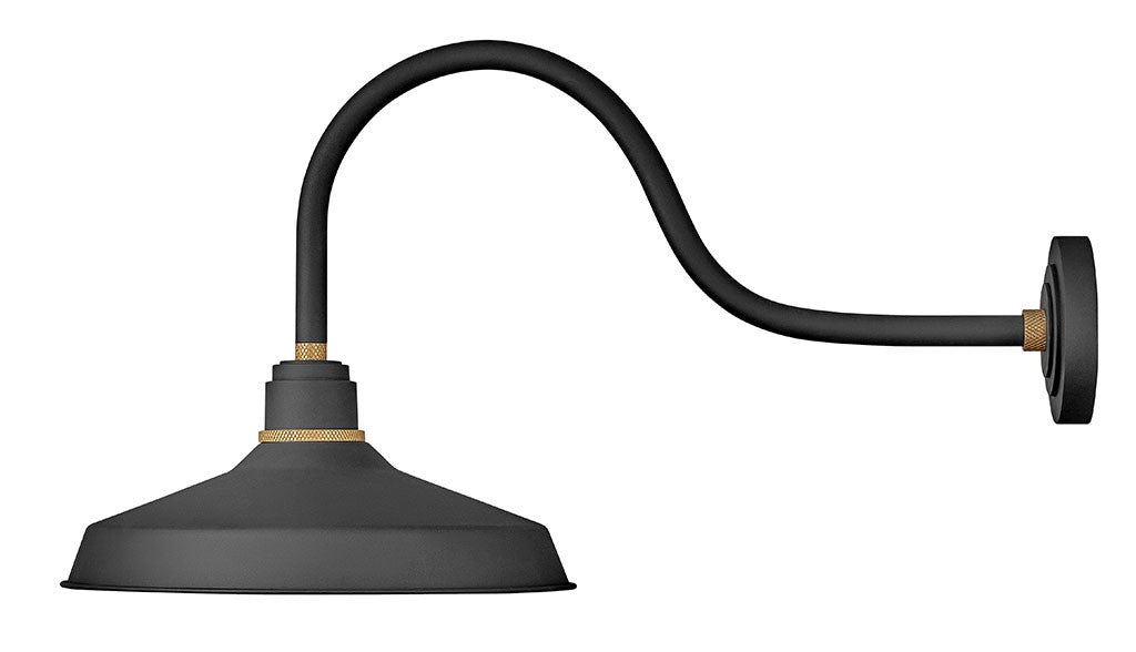 Hinkley Lighting Foundry Classic Large Gooseneck Barn Light Textured Black 10453TK