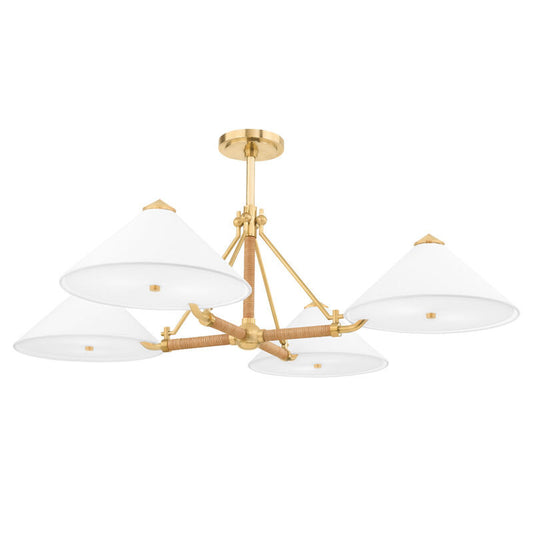 Hudson Valley Lighting Williamsburg Chandelier in Aged Brass 1046-AGB