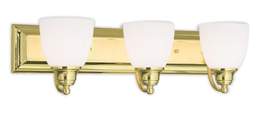 Livex Lighting Springfield Collection 3 Light Polished Brass Bath Light in Polished Brass 10503-02