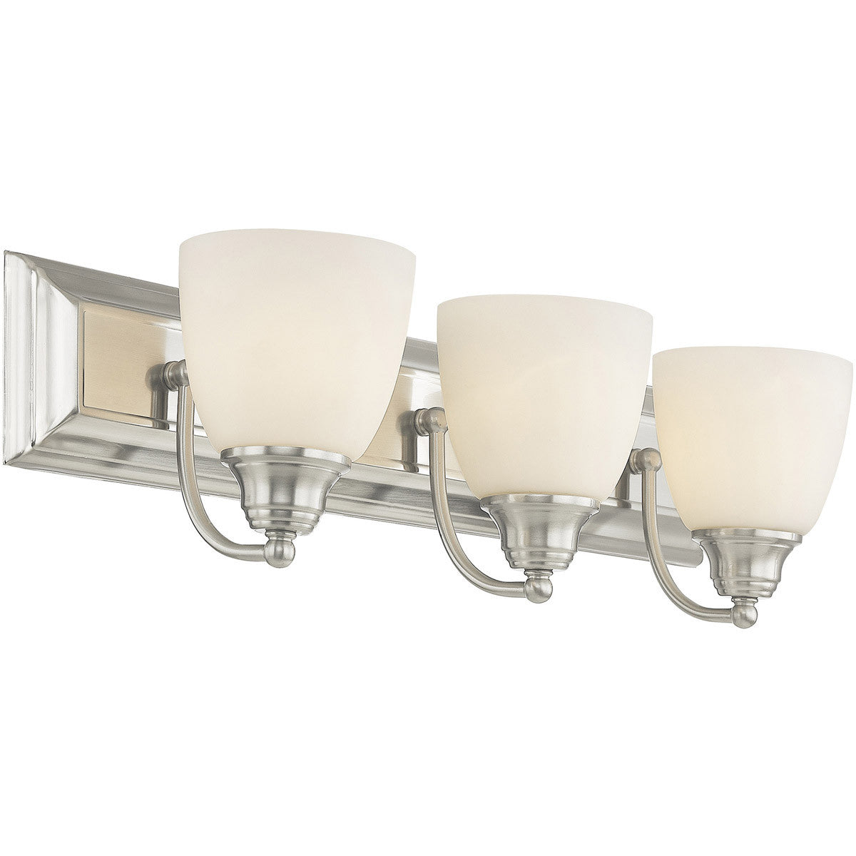 Livex Lighting Springfield Collection 3 Light Brushed Nickel Bath Light in Brushed Nickel 10503-91