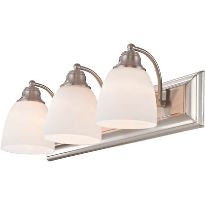 Livex Lighting Springfield Collection 3 Light Brushed Nickel Bath Light in Brushed Nickel 10503-91