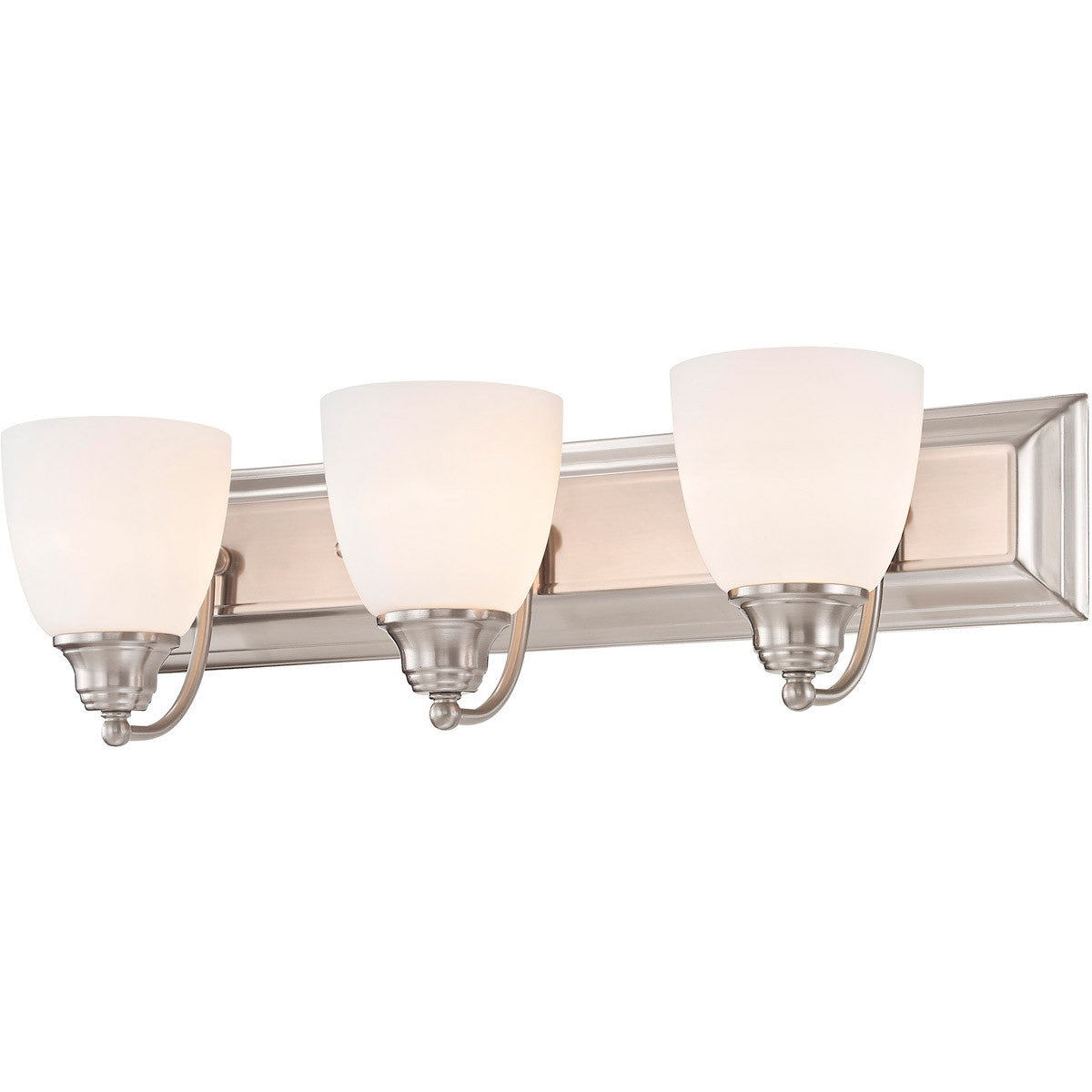 Livex Lighting Springfield Collection 3 Light Brushed Nickel Bath Light in Brushed Nickel 10503-91