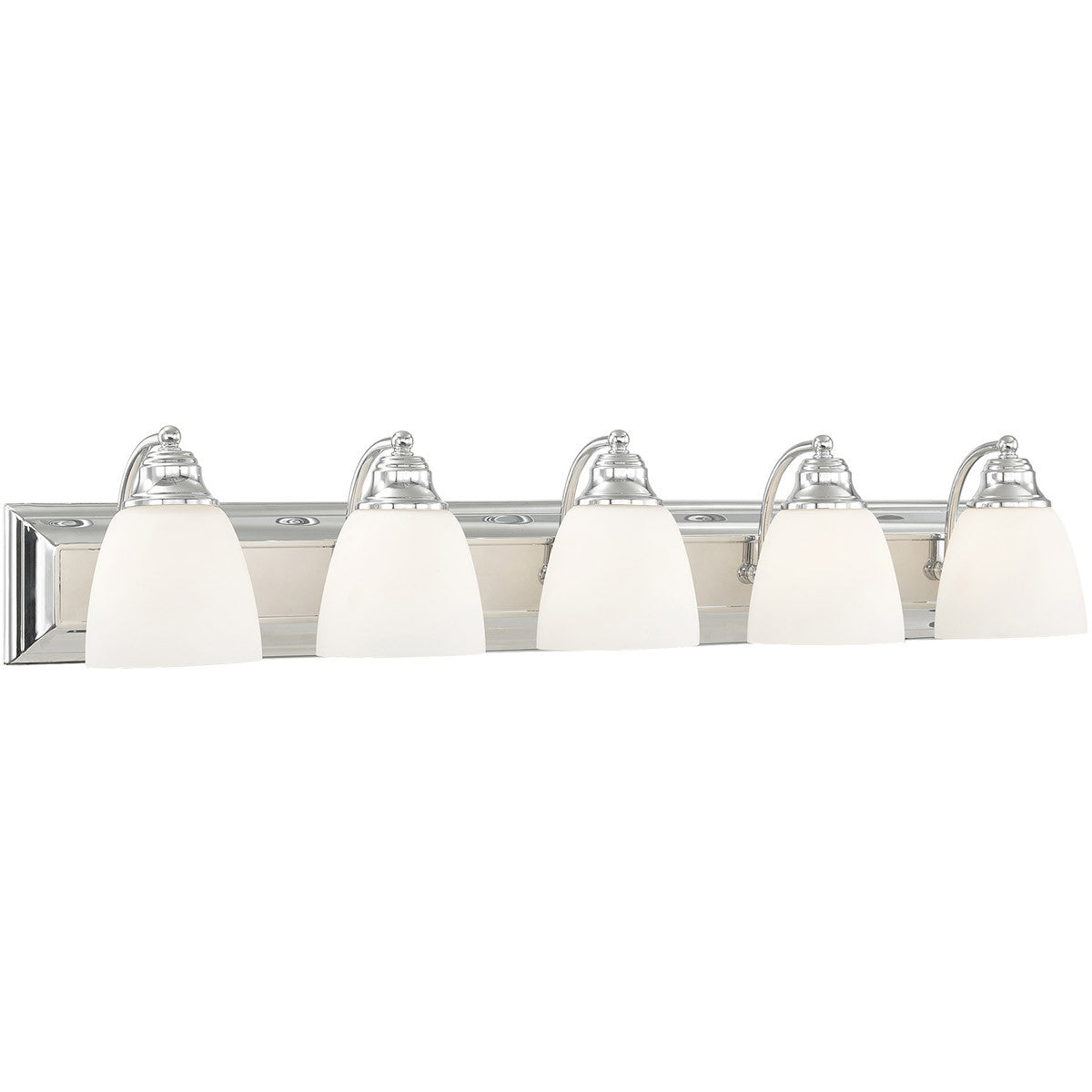 Livex Lighting Springfield Collection 5 Light Polished Chrome Bath Light in Polished Chrome 10505-05