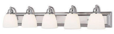 Livex Lighting Springfield Collection 5 Light Polished Chrome Bath Light in Polished Chrome 10505-05