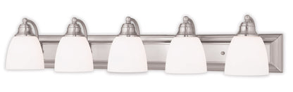 Livex Lighting Springfield Collection 5 Light Brushed Nickel Bath Light in Brushed Nickel 10505-91