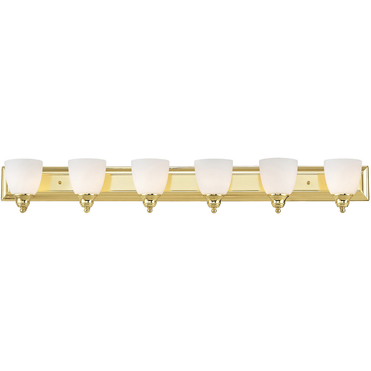 Livex Lighting Springfield Collection 6 Light Polished Brass Bath Light in Polished Brass 10506-02