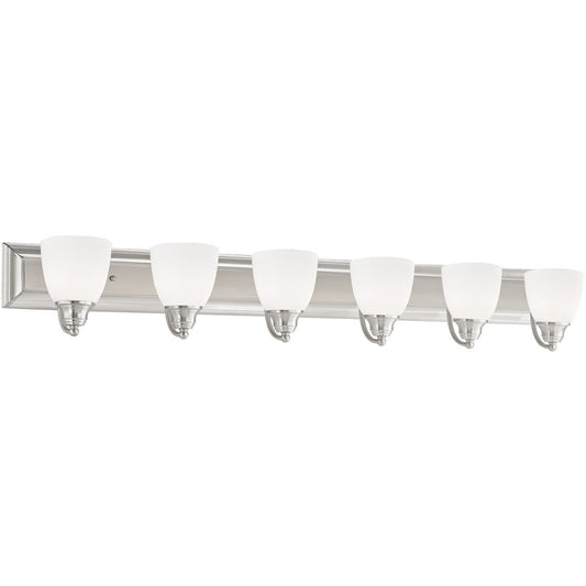 Livex Lighting Springfield Collection 6 Light Brushed Nickel Bath Light in Brushed Nickel 10506-91