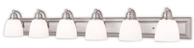 Livex Lighting Springfield Collection 6 Light Brushed Nickel Bath Light in Brushed Nickel 10506-91