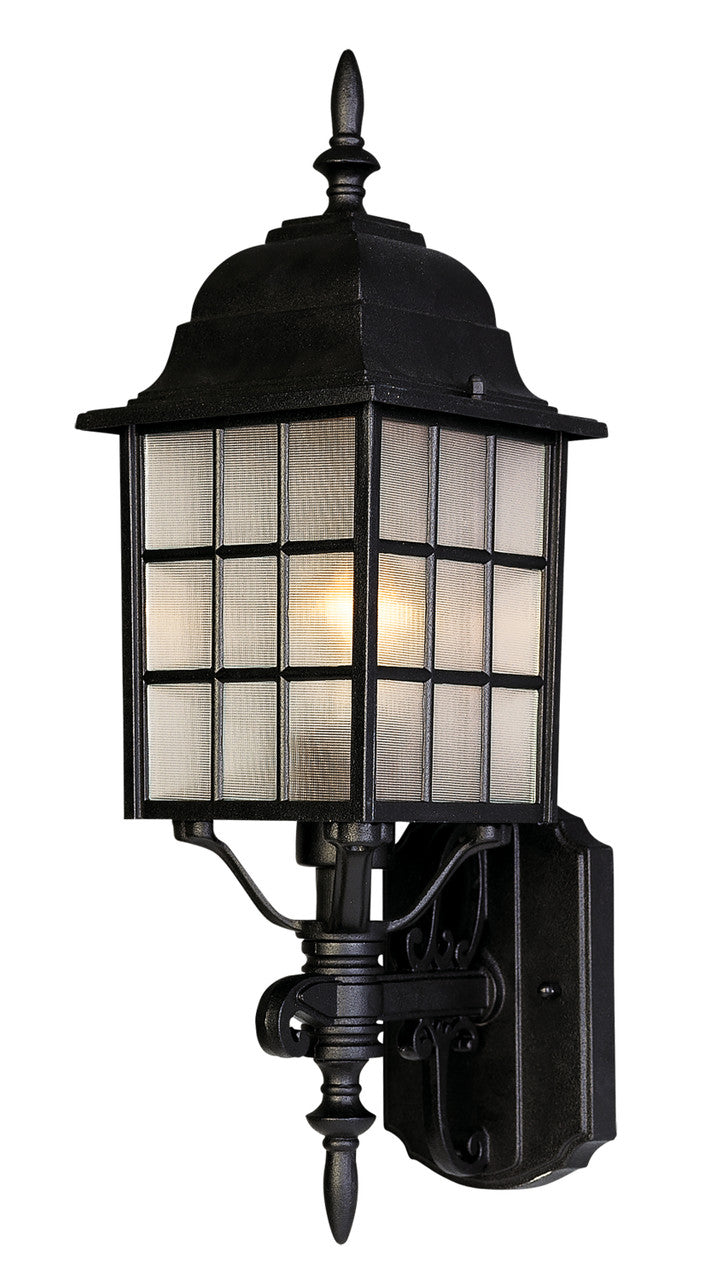 Maxim North Church 1-Light Outdoor Wall Lantern in Black 1050BK