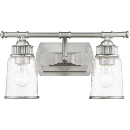 Livex Lighting Lawrenceville Collection 2 Lt BN Bath Vanity in Brushed Nickel 10512-91