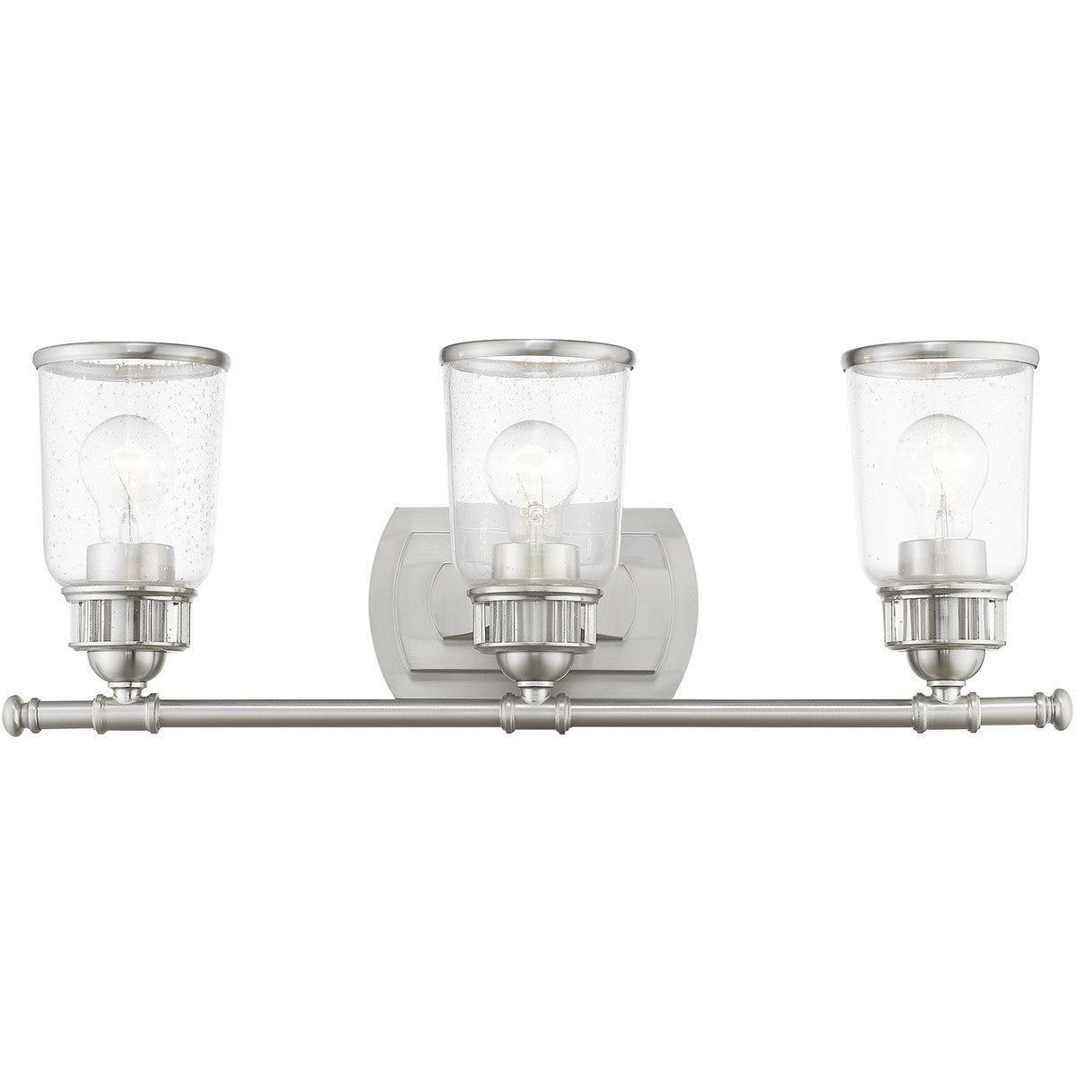 Livex Lighting Lawrenceville Collection 3 Lt BN Bath Vanity in Brushed Nickel 10513-91