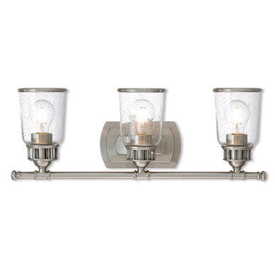 Livex Lighting Lawrenceville Collection 3 Lt BN Bath Vanity in Brushed Nickel 10513-91