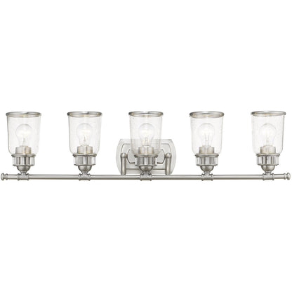 Livex Lighting Lawrenceville Collection 5 Lt BN Bath Vanity in Brushed Nickel 10515-91