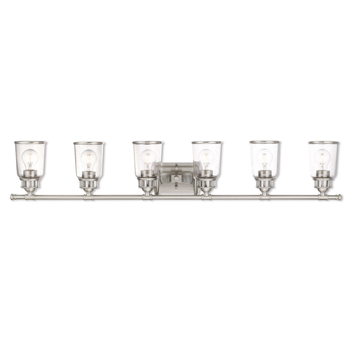 Livex Lighting Lawrenceville Collection 6 Lt BN Bath Vanity in Brushed Nickel 10516-91