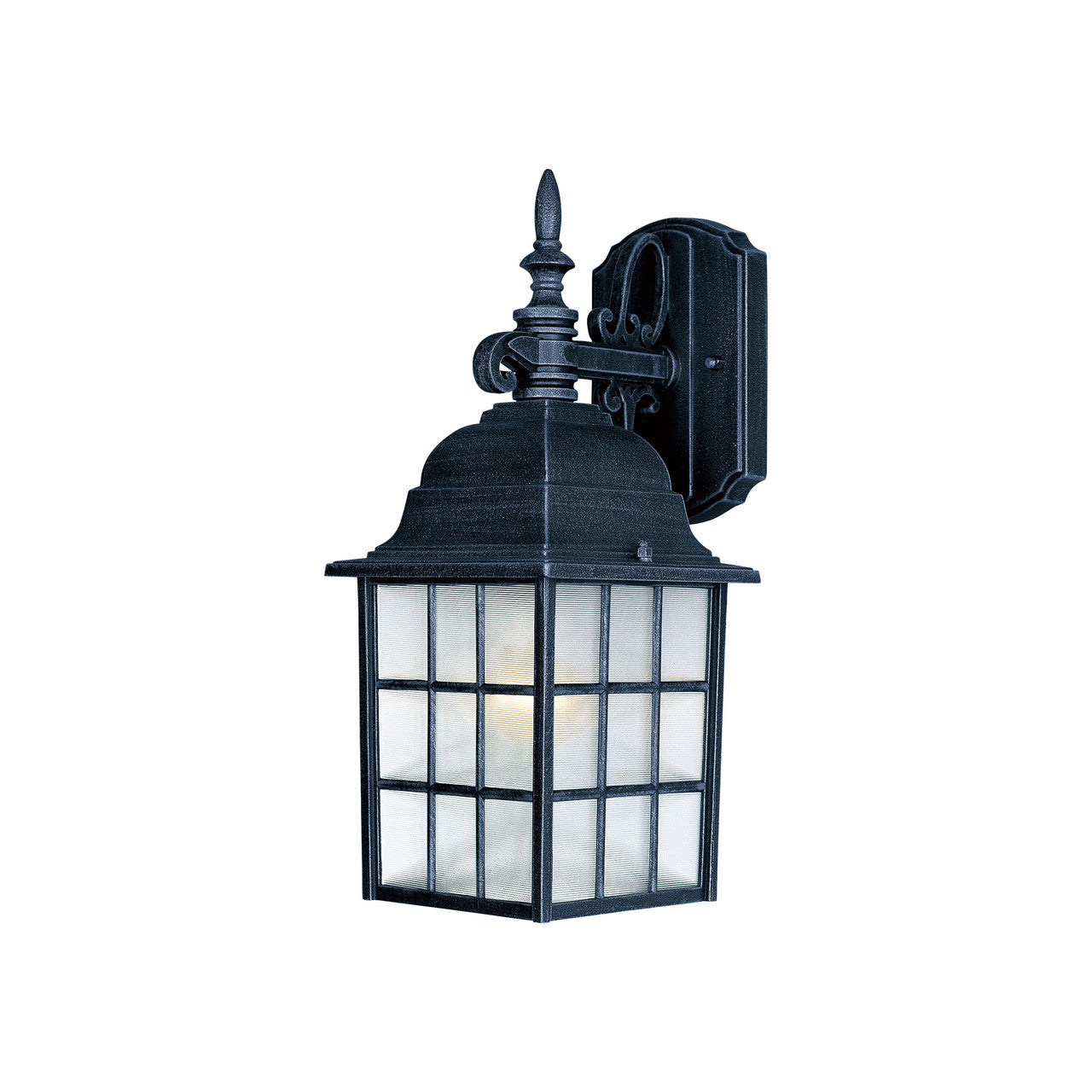 Maxim North Church 1-Light Outdoor Wall Lantern in Black 1051BK