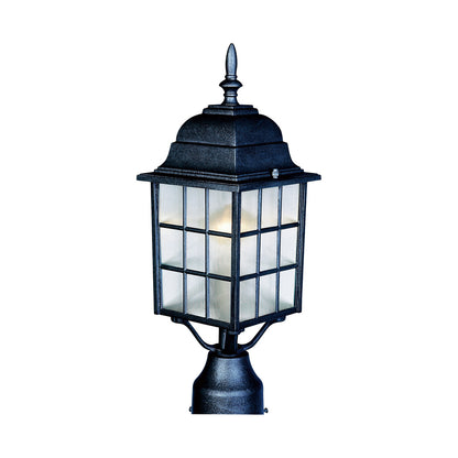 Maxim North Church 1-Light Outdoor Pole/Post Lantern in Black 1052BK