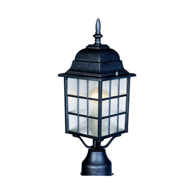 Maxim North Church 1-Light Outdoor Pole/Post Lantern in Black 1052BK