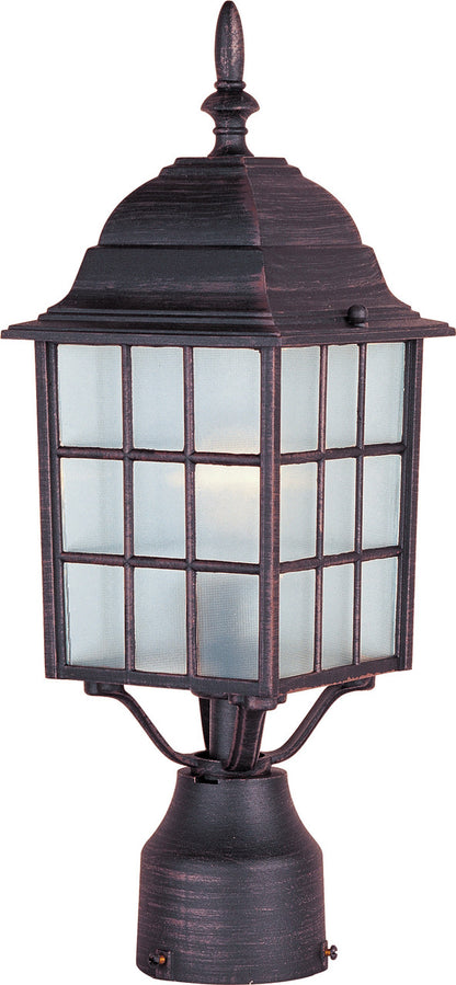 Maxim North Church 1-Light Outdoor Pole/Post Lantern in Rust Patina 1052RP