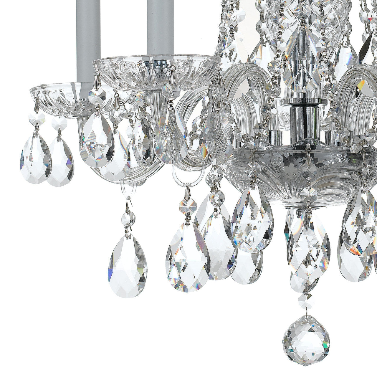 Crystorama Traditional Crystal 5 Light Hand Cut Crystal Polished Chrome Mini Chandelier 1061-CH-CL-MWP