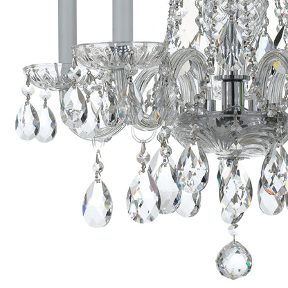 Crystorama Traditional Crystal 5 Light Hand Cut Crystal Polished Chrome Mini Chandelier 1061-CH-CL-MWP