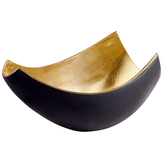 Cyan Design Boema Tray in Matt Black And Gold - Small 10620