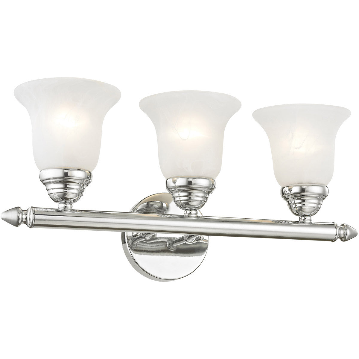 Livex Lighting Neptune Collection 3 Light Polished Chrome Bath Light in Polished Chrome 1063-05