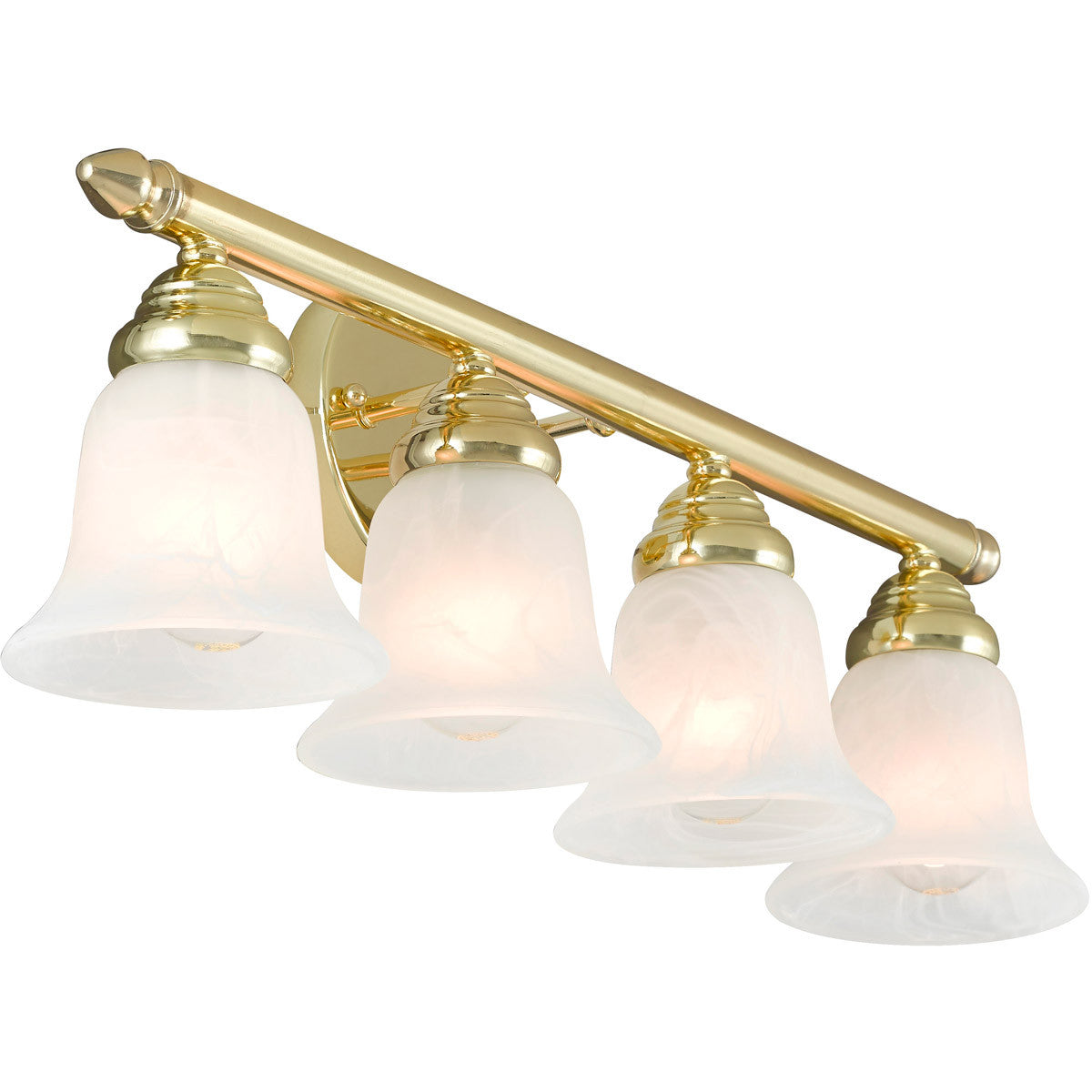 Livex Lighting Neptune Collection 4 Light Polished Brass Bath Light in Polished Brass 1064-02