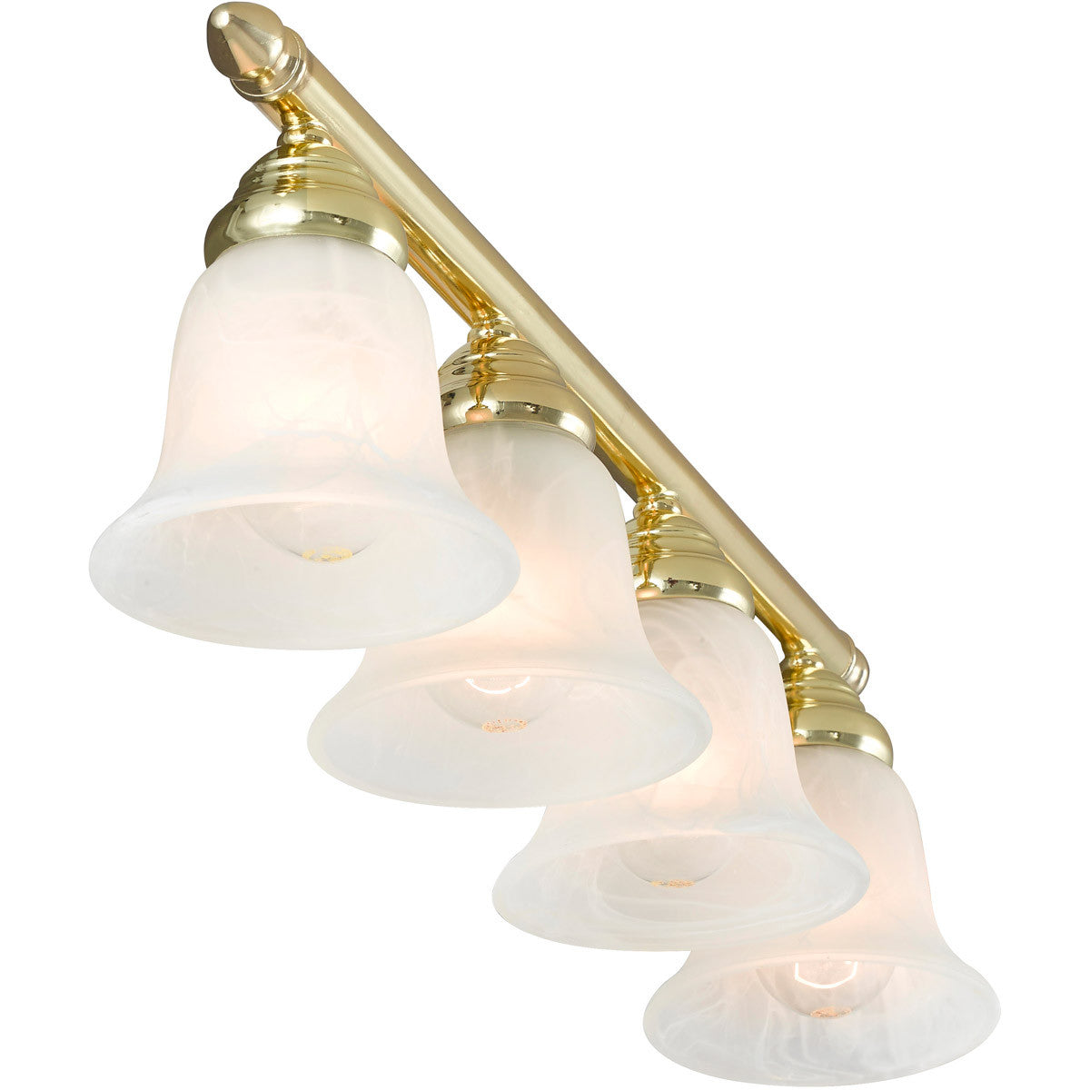 Livex Lighting Neptune Collection 4 Light Polished Brass Bath Light in Polished Brass 1064-02