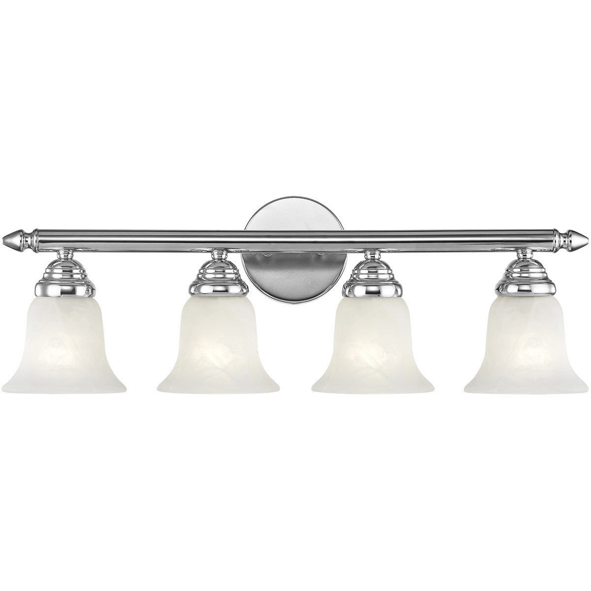 Livex Lighting Neptune Collection 4 Light Polished Chrome Bath Light in Polished Chrome 1064-05