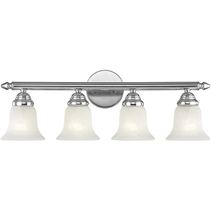 Livex Lighting Neptune Collection 4 Light Polished Chrome Bath Light in Polished Chrome 1064-05