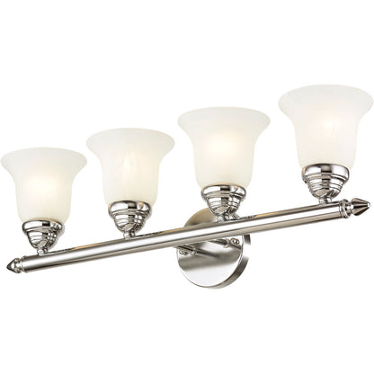 Livex Lighting Neptune Collection 4 Light Polished Chrome Bath Light in Polished Chrome 1064-05