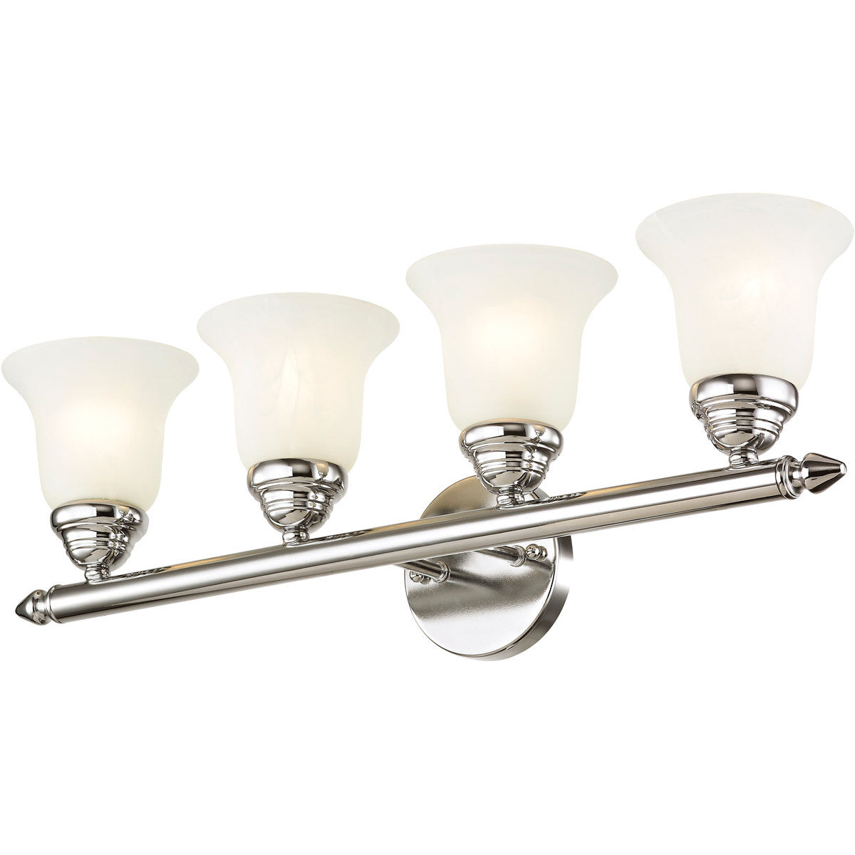 Livex Lighting Neptune Collection 4 Light Polished Chrome Bath Light in Polished Chrome 1064-05