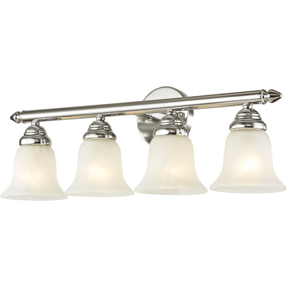 Livex Lighting Neptune Collection 4 Light Polished Chrome Bath Light in Polished Chrome 1064-05