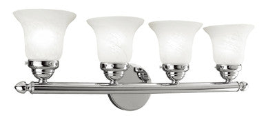 Livex Lighting Neptune Collection 4 Light Polished Chrome Bath Light in Polished Chrome 1064-05