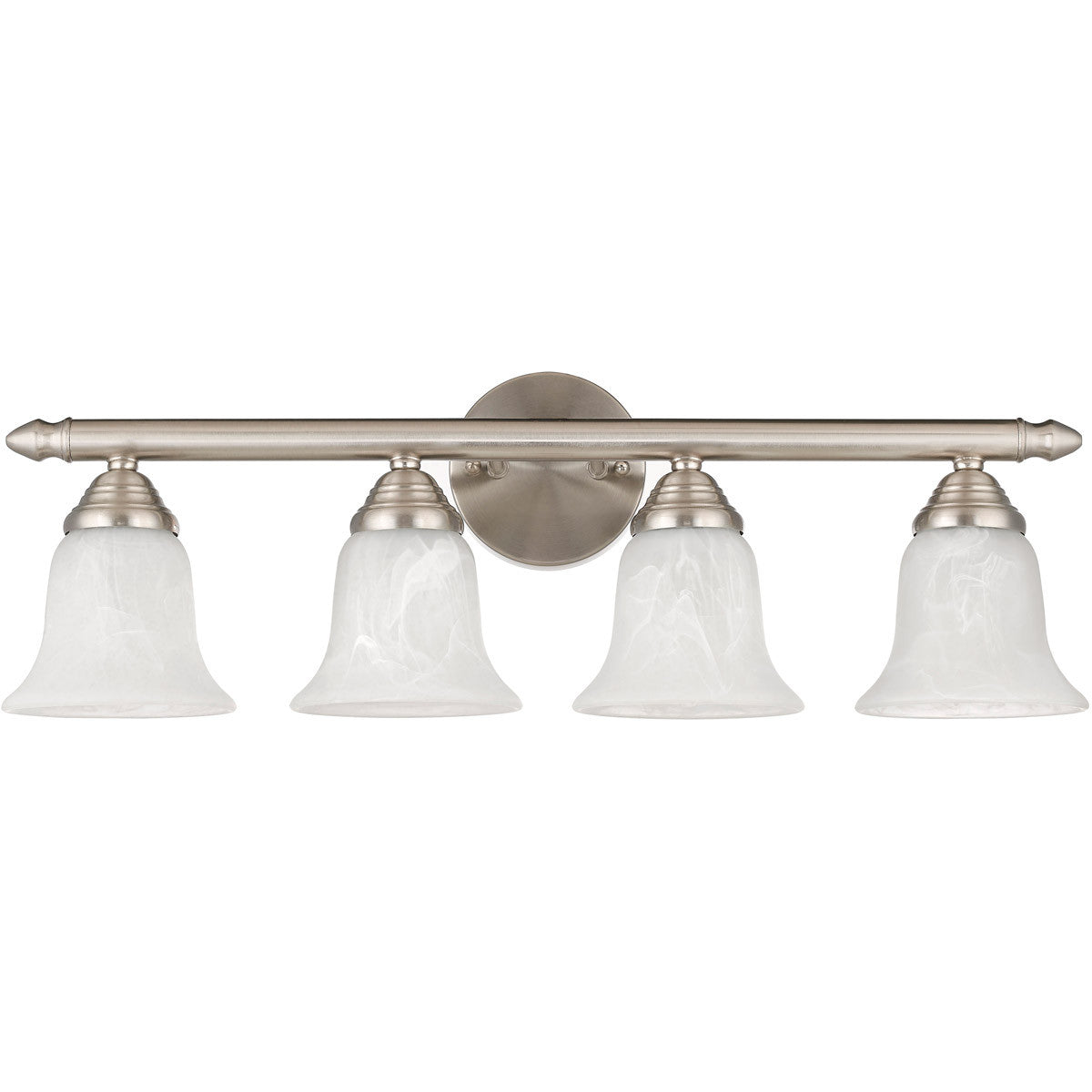 Livex Lighting Neptune Collection 4 Light Brushed Nickel Bath Light in Brushed Nickel 1064-91