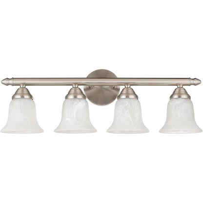 Livex Lighting Neptune Collection 4 Light Brushed Nickel Bath Light in Brushed Nickel 1064-91