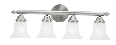 Livex Lighting Neptune Collection 4 Light Brushed Nickel Bath Light in Brushed Nickel 1064-91