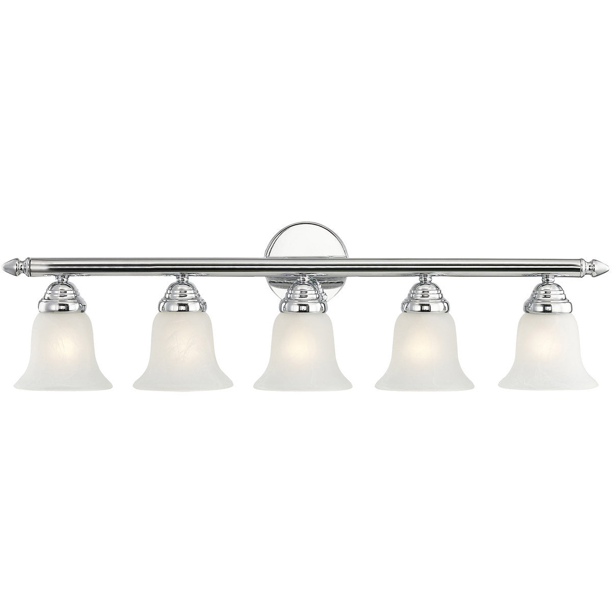 Livex Lighting Neptune Collection 5 Light Polished Chrome Bath Light in Polished Chrome 1065-05