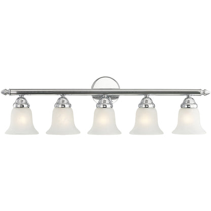 Livex Lighting Neptune Collection 5 Light Polished Chrome Bath Light in Polished Chrome 1065-05