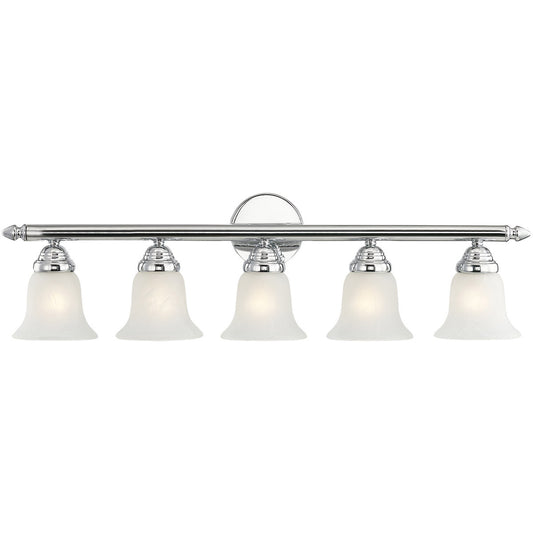 Livex Lighting Neptune Collection 5 Light Polished Chrome Bath Light in Polished Chrome 1065-05